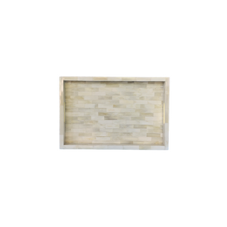 Genuine Bone White Tray with Handles (Medium)
