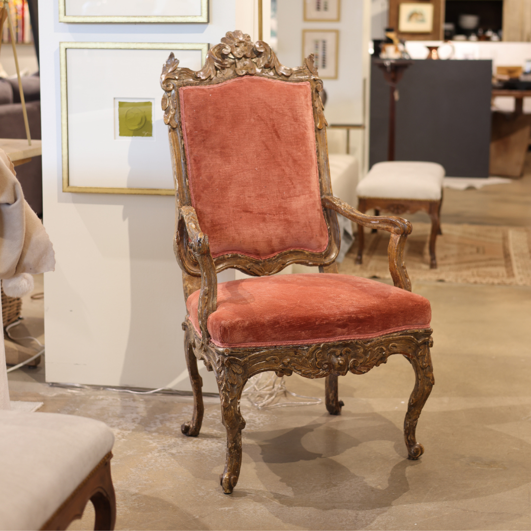 19th Century Louis XIV Giltwood Armchair - Thumbnail 5