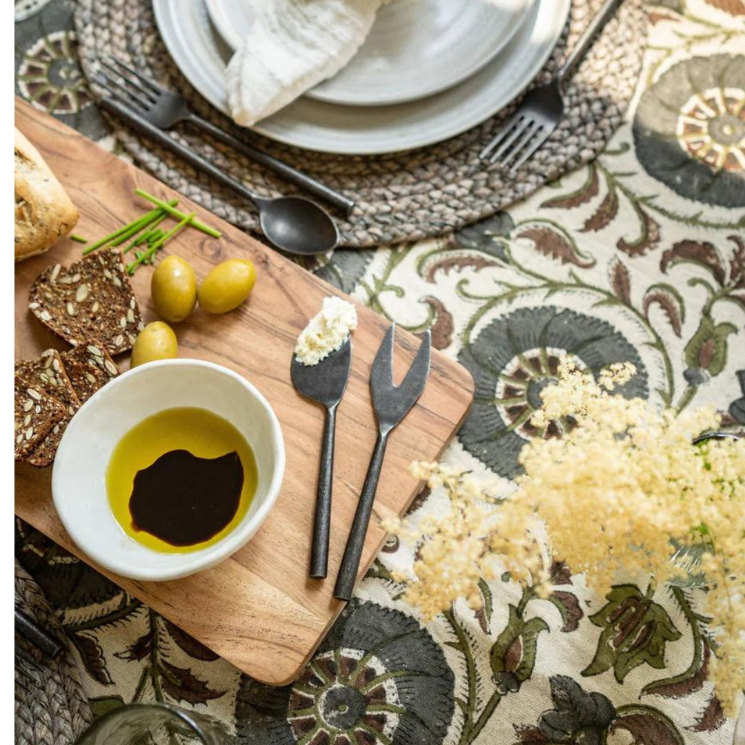 Tides Tumbled Black Cheese Knives (Set of 4) - Thumbnail 2