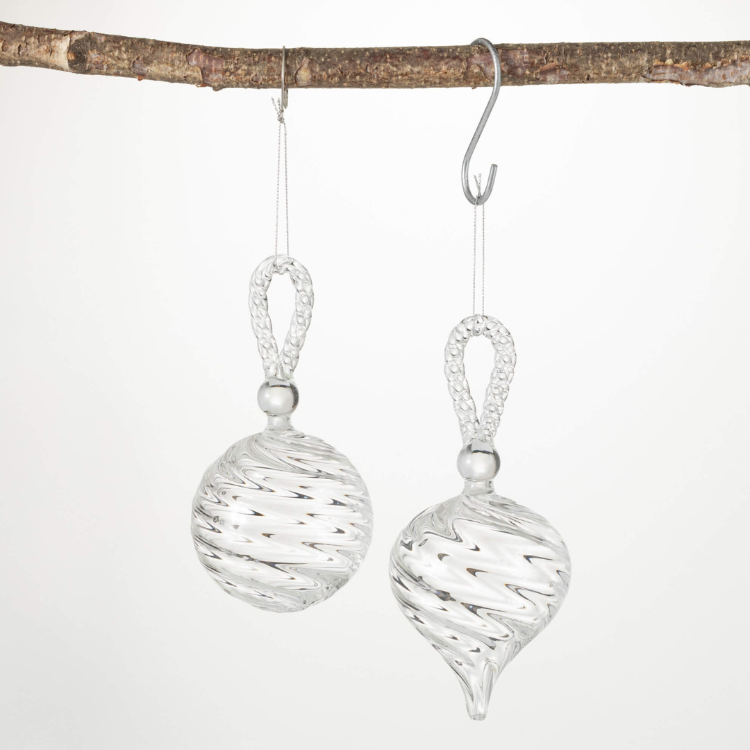 Crystal Glass Swirl Ornament - Thumbnail 2