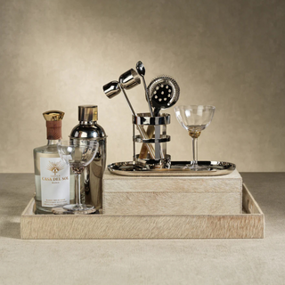 Corviglia Tan Hair on Hide Leather Serving Tray (Wide)
