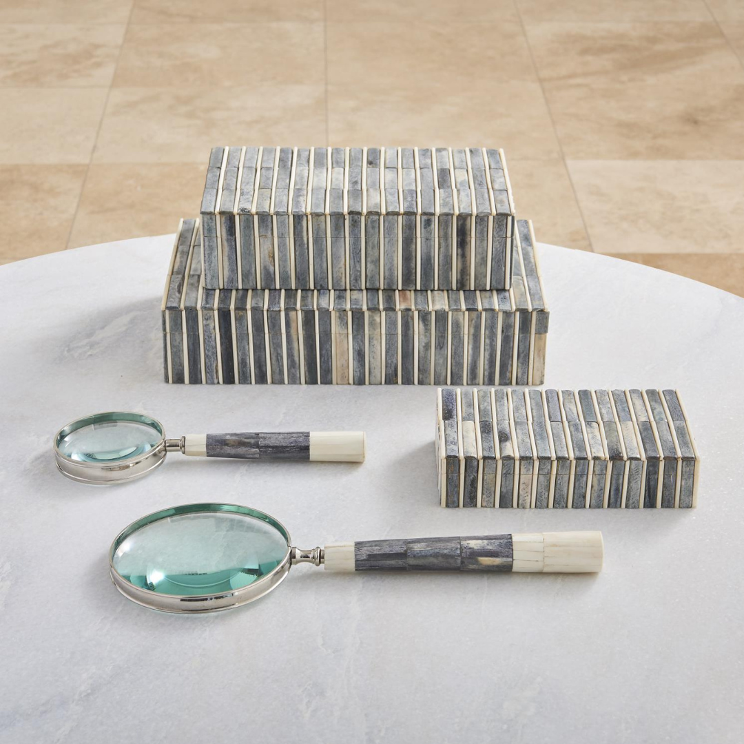 Grey/Ivory Bone Box