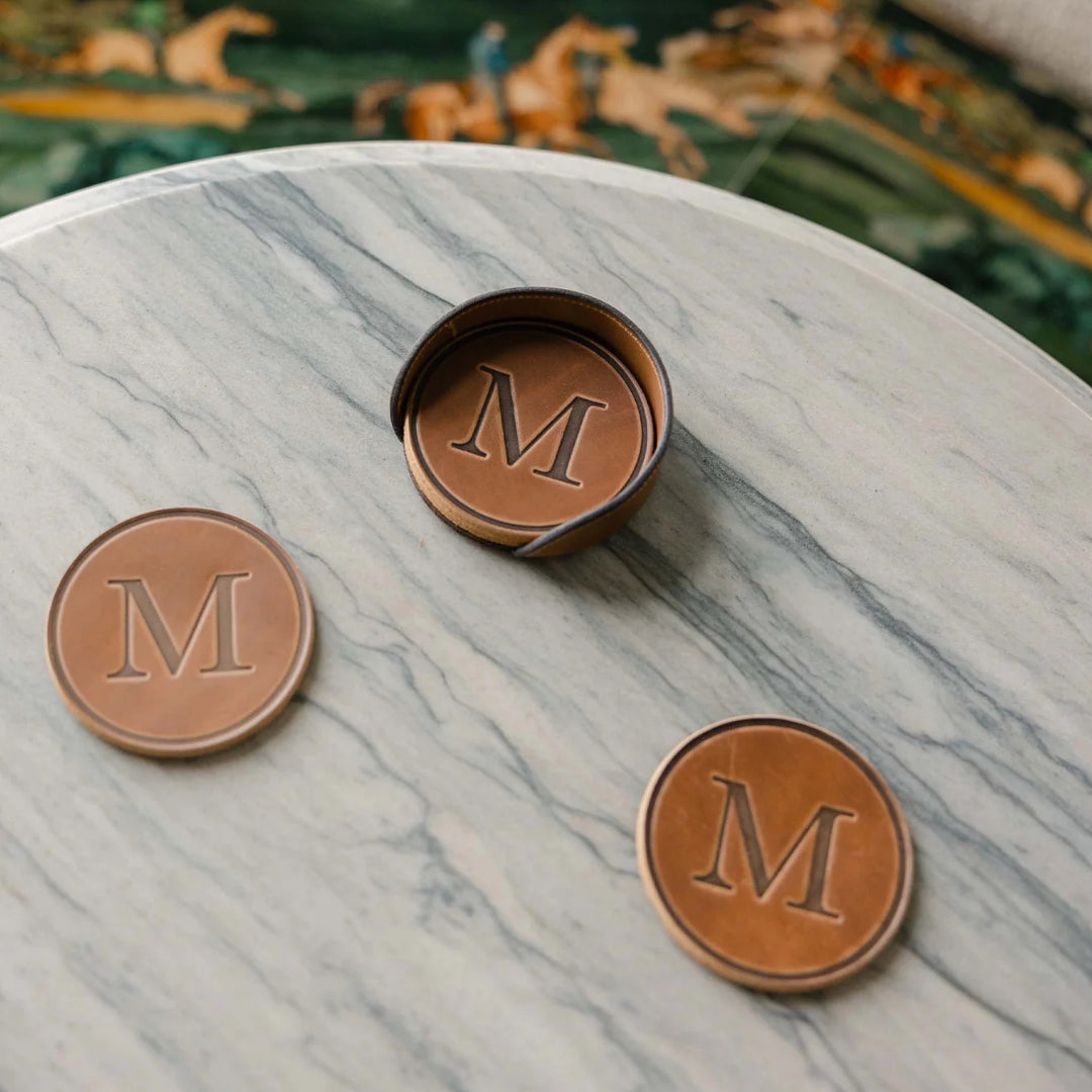 Leather Coaster Holder - Thumbnail 5