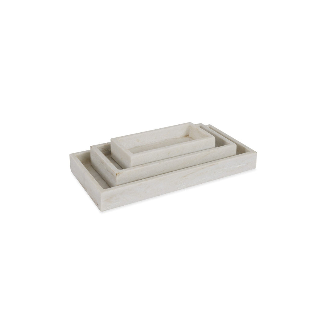 Rectangular White Marble Trays - Thumbnail 2