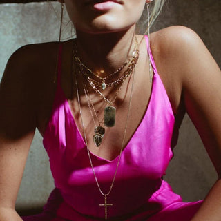 Gold Guardian Angel Necklace by Shalla Wista
