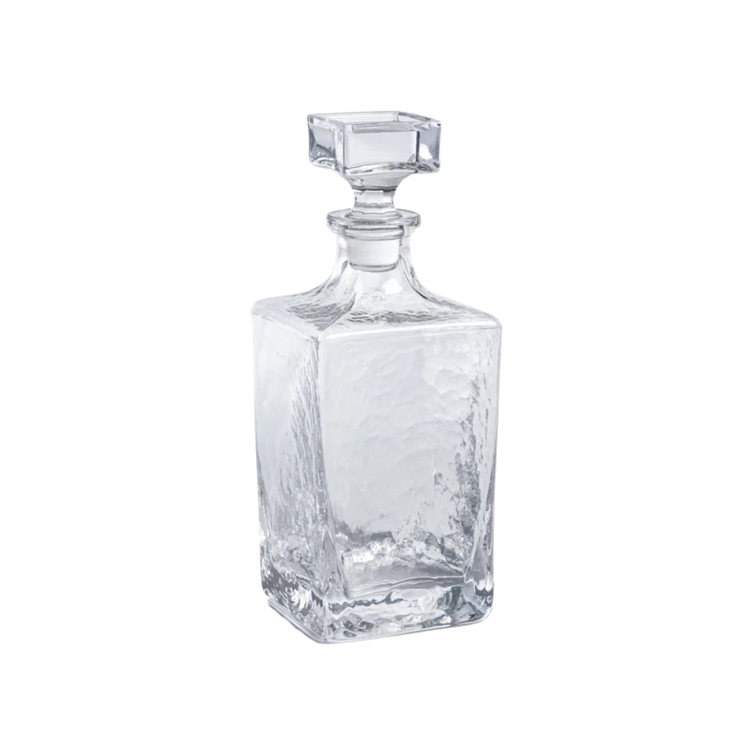 Punta Mita Hammered Glass Decanter