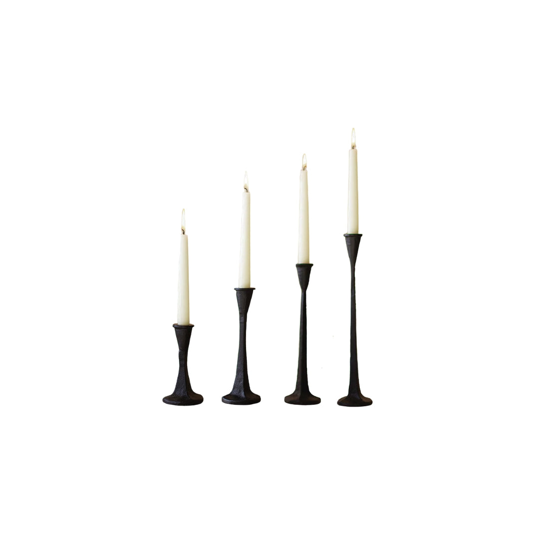 Cast Iron Taper Candle Holders (Set of 4) - Thumbnail 2