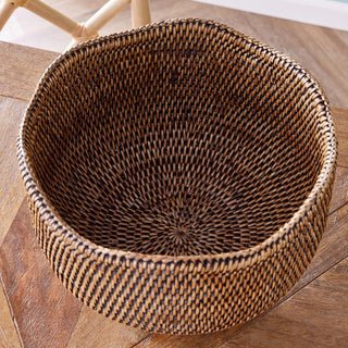Burma Rattan Footed Cachepot
