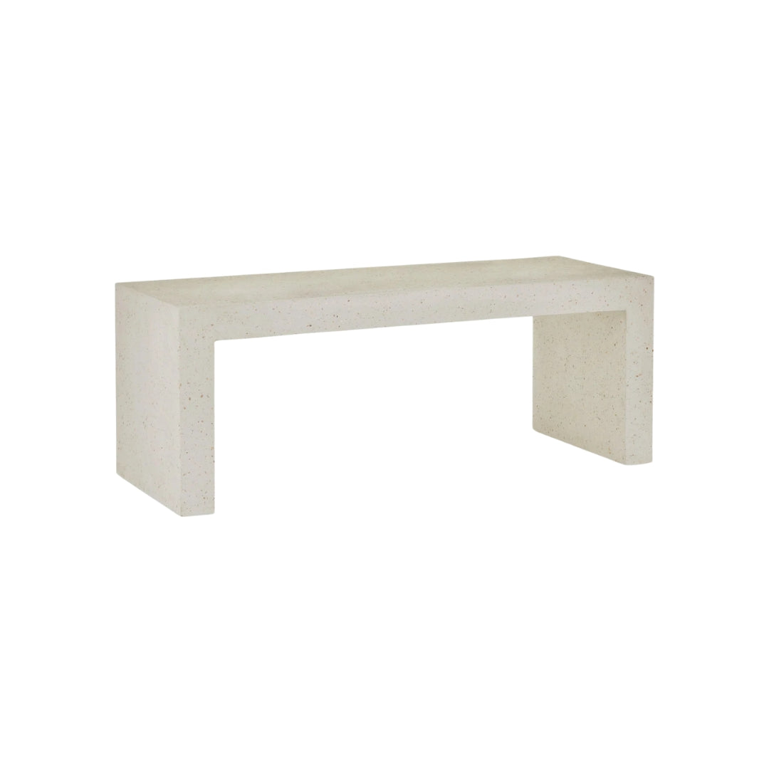 Carson Ivory Terrazzo Bench - Thumbnail 3