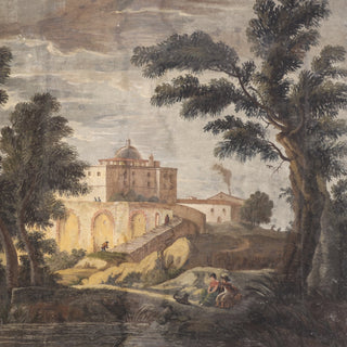 French 19th Century Landscape Painting (Fisherman)
