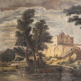 French 19th Century Landscape Painting (Fisherman)
