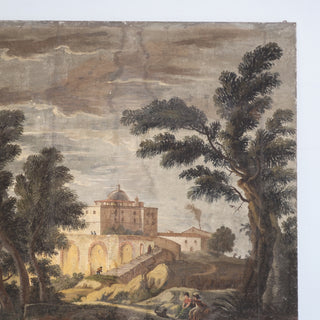 French 19th Century Landscape Painting (Fisherman)
