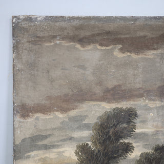 French 19th Century Landscape Painting (Fisherman)
