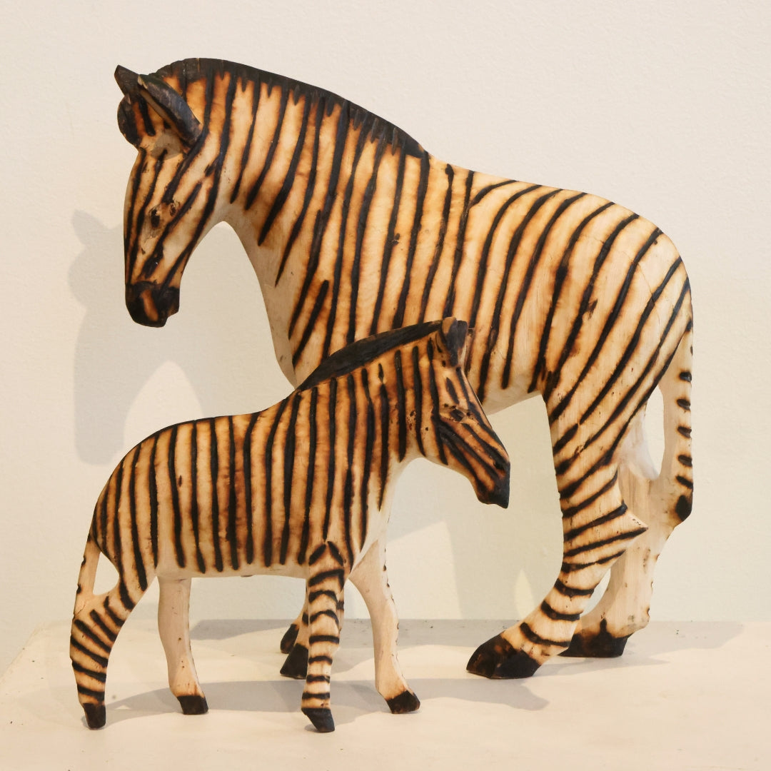 Wooden Zebra (Set of 2)
