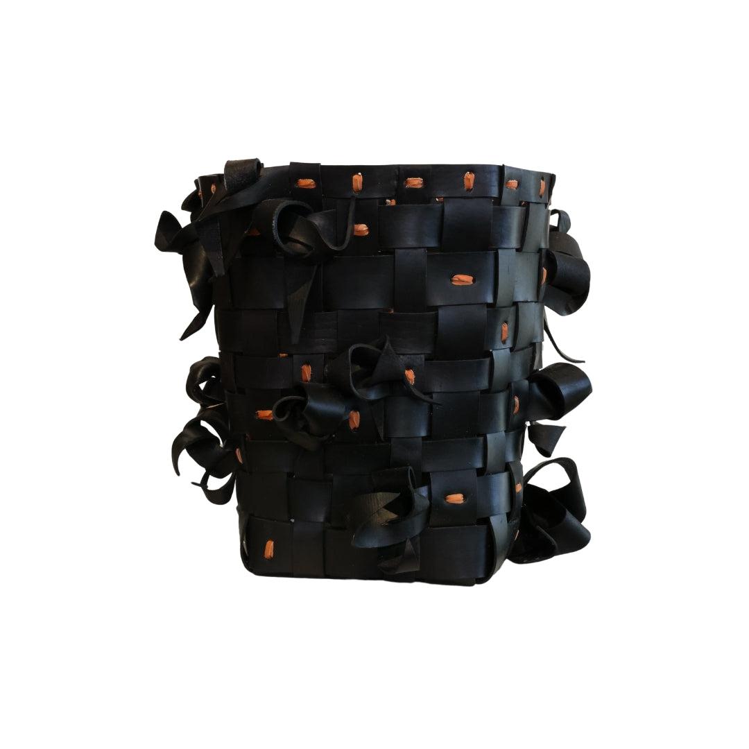 Christopher Collection Leather Basket