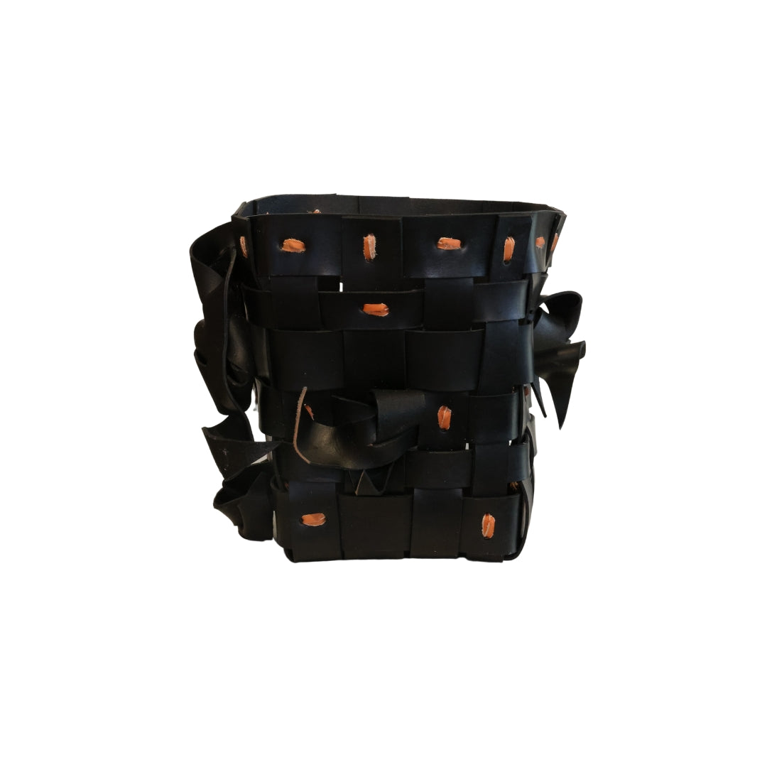 Christopher Collection Rectangle Leather Basket