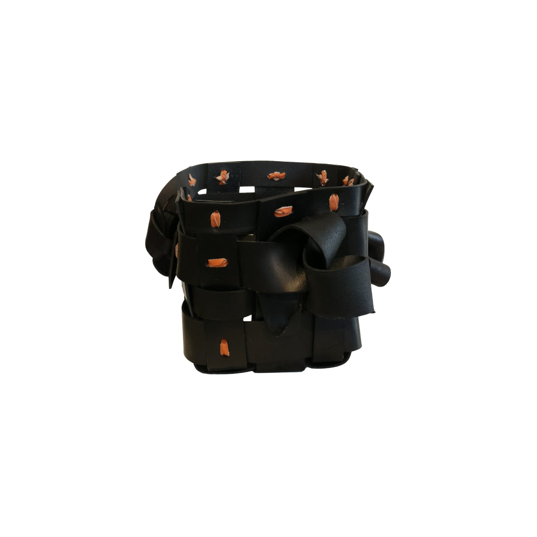 Christopher Collection Leather Basket
