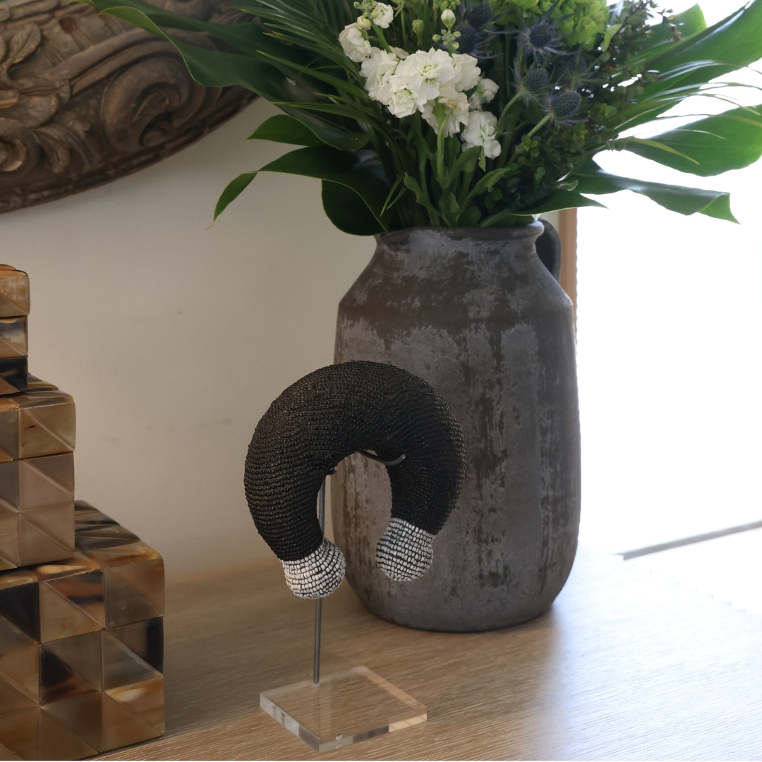 Open Beaded Boule Bangle on Stand