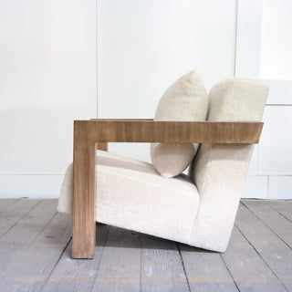 Hayes Chair with Wood Arms (Polar Oatmeal)

