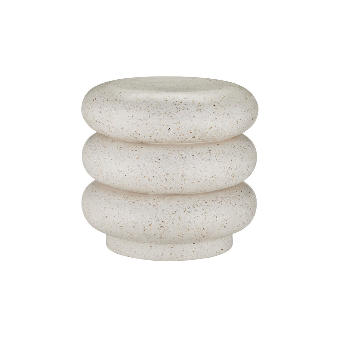 Cusani Ivory Terrazzo Stool - Thumbnail 2