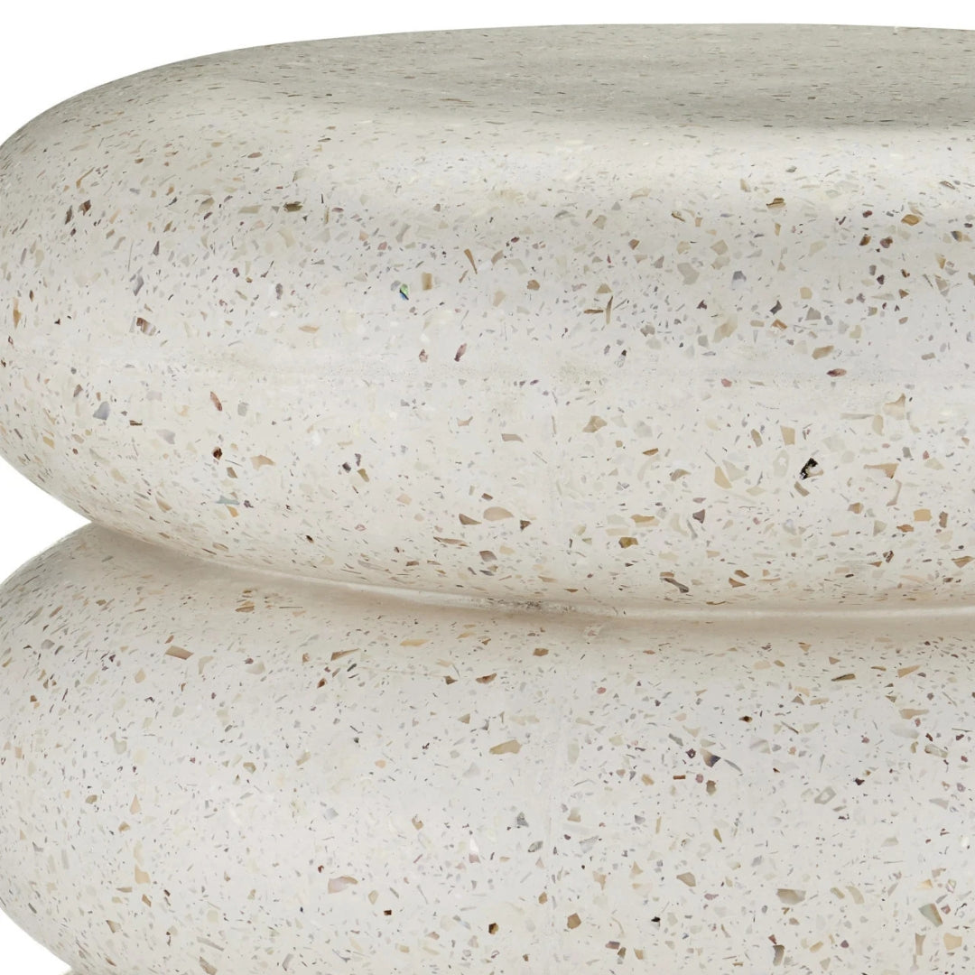 Cusani Ivory Terrazzo Stool - Thumbnail 5