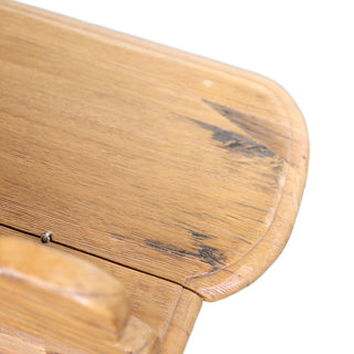 Antique High Back Small Bench Oak
