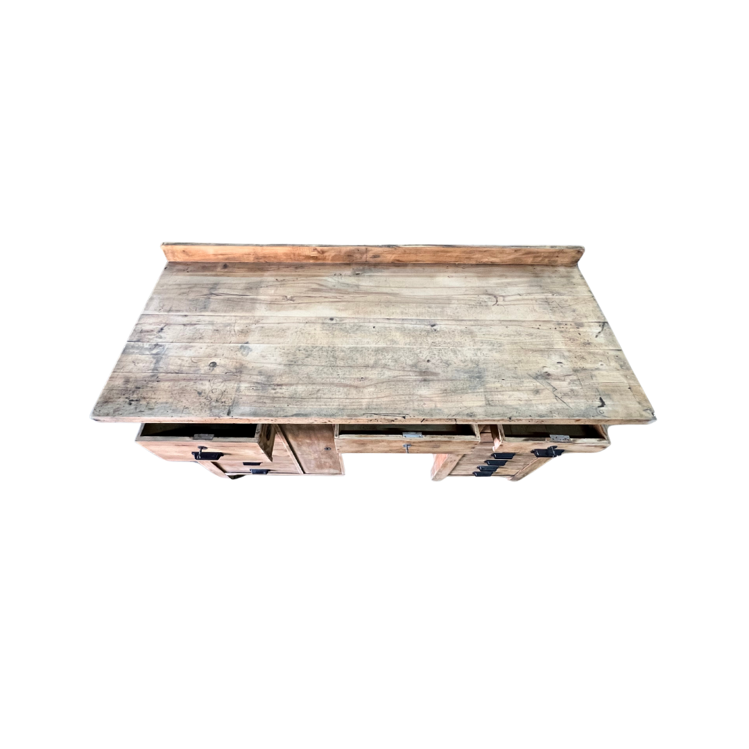 French Antique Wooden Desk - Thumbnail 2