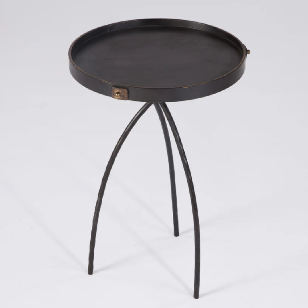 Round Iron 3 Leg Table - Thumbnail 3