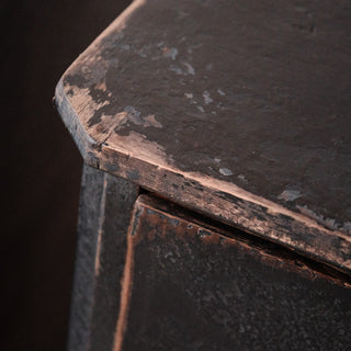 19th Century French Walnut Distressed Black Chests (Set of 2)
