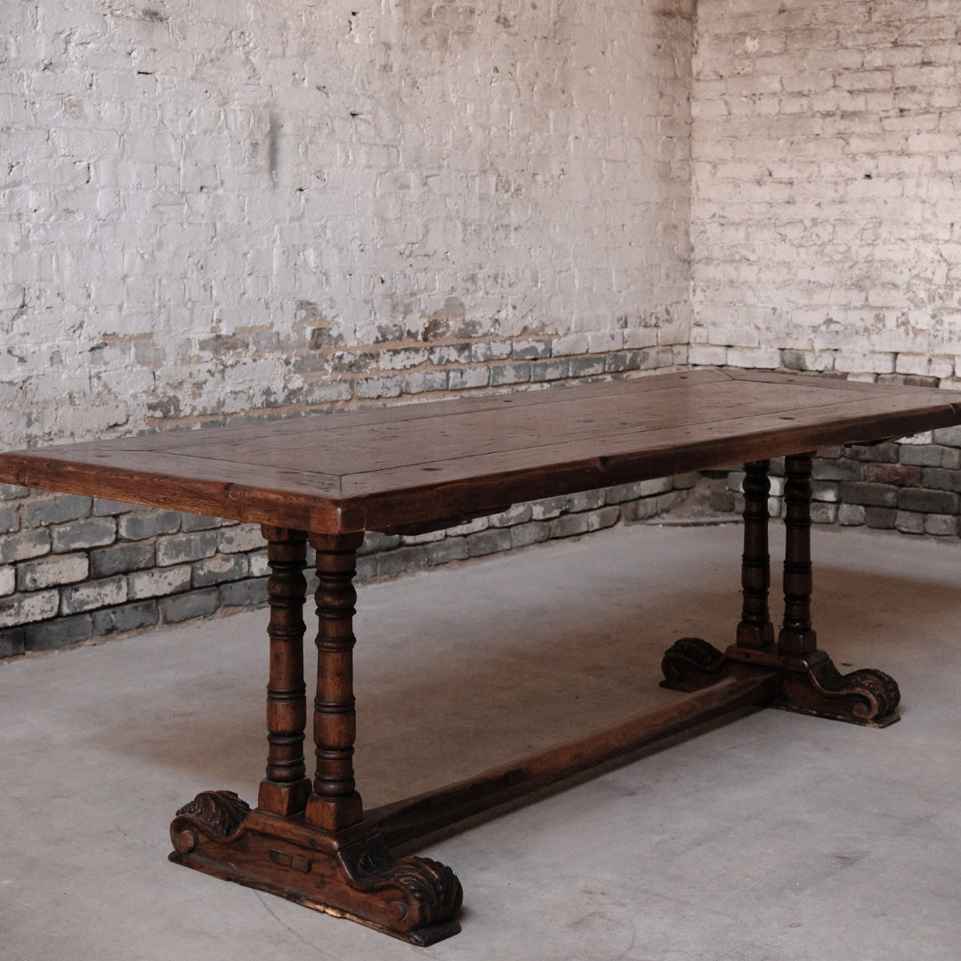 19th Century French Walnut Monastery Table - Thumbnail 2