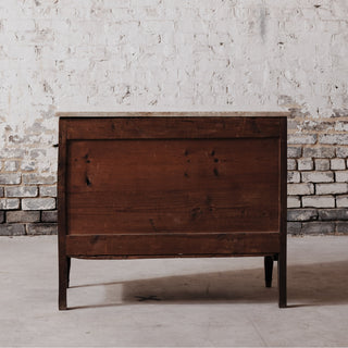 19th Century Bourbon Restoration Walnut Console with Marble Top
