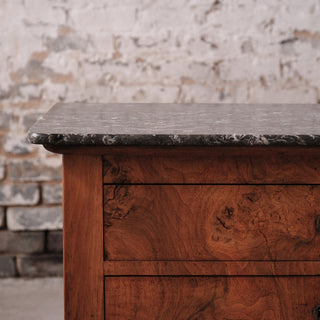 19th Century Louis Phillipe Petite Chest with Black Marble Top
