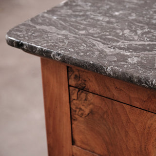 19th Century Louis Phillipe Petite Chest with Black Marble Top
