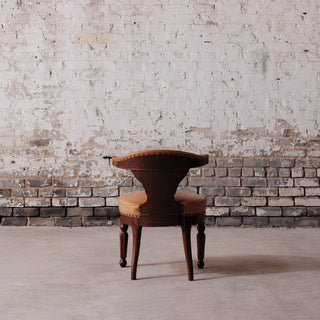 19th Century French Leather Captains' Chair
