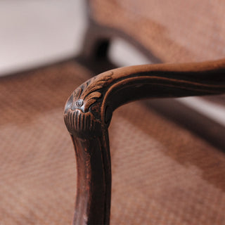 18th Century Louis XV Walnut and Cane Armchair
