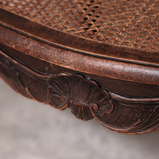 18th Century Louis XV Walnut and Cane Armchair

