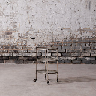 20th Century French Silver & Glass Bar Cart
