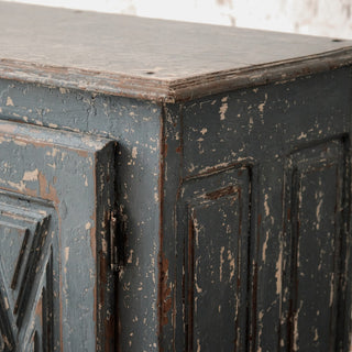 19th Century Spanish Walnut Blue Cabinet
