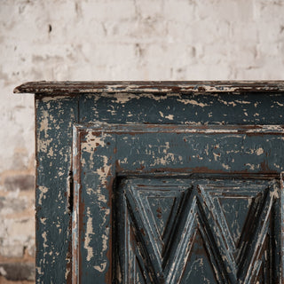 19th Century Spanish Walnut Blue Cabinet
