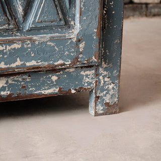 19th Century Spanish Walnut Blue Cabinet
