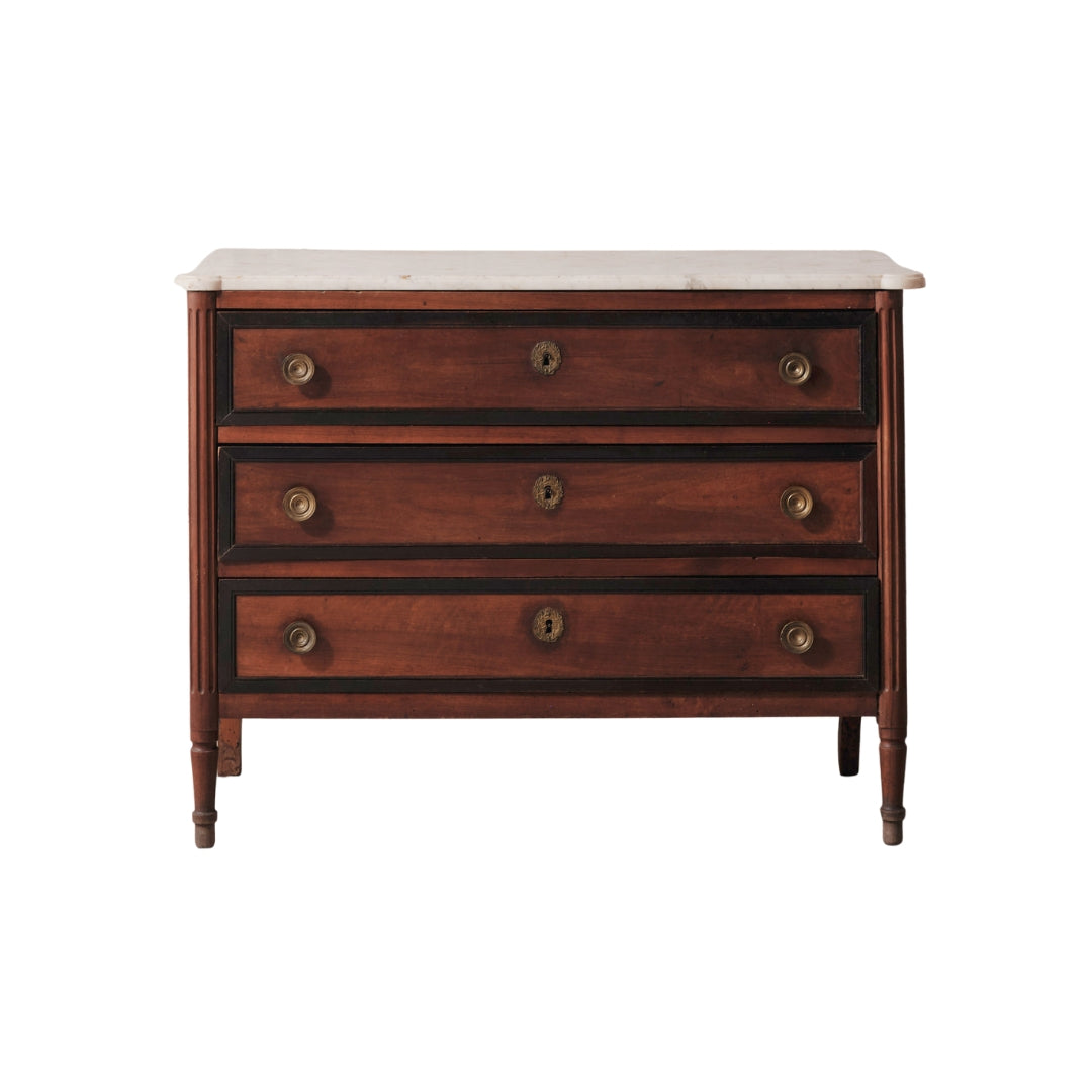 1780's French Louis XVI Walnut Chest - Thumbnail 2