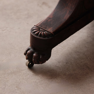 19th Century King Charles Mahogany Table with Marble Top
