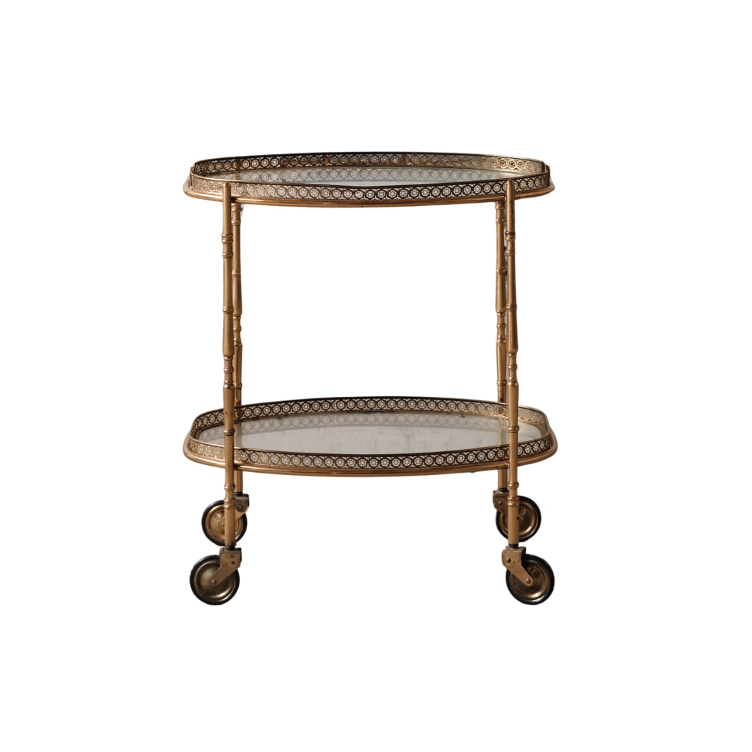 20th Century French Oval Bar Cart