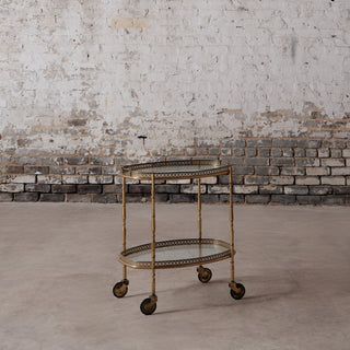 20th Century French Oval Bar Cart
