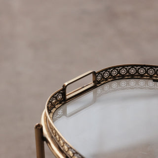 20th Century French Oval Bar Cart
