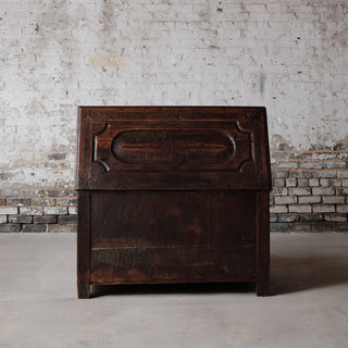 19th Century French Carved Oak Hunt Chest

