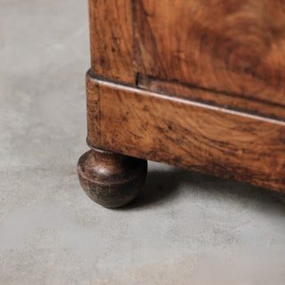 1850's Louis Phillipe Walnut Chest with White Marble Top
