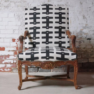 19th Century French Walnut Curved Back Armchair (Set of 2)
