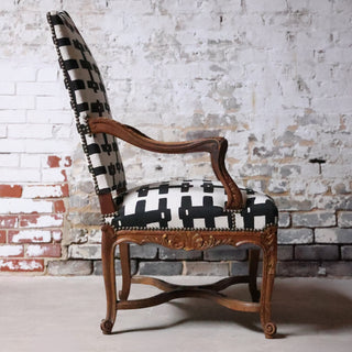 19th Century French Walnut Curved Back Armchair (Set of 2)
