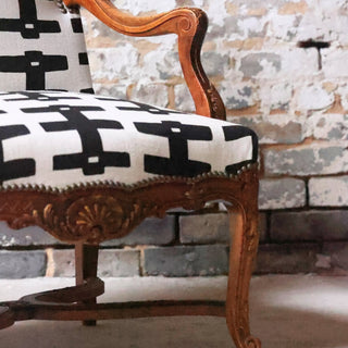 19th Century French Walnut Curved Back Armchair (Set of 2)
